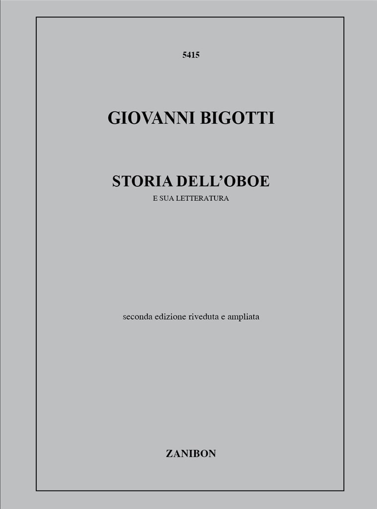 Storia Dell'Oboe E Sua Letteratura
